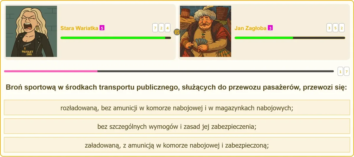 Przewozić broń sportową w autobusie