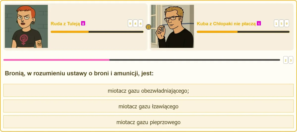 Porównanie miotaczy gazu obezwładniającego, łzawiącego i pieprzowego w świetle ustawy o broni i amunicji