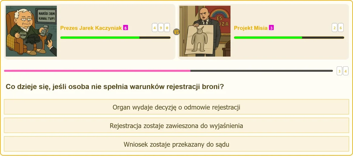 formularz decyzji administracyjnej o odmowie rejestracji broni
