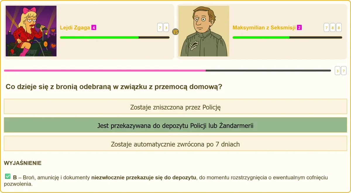 Procedura depozytu broni po interwencji domowej