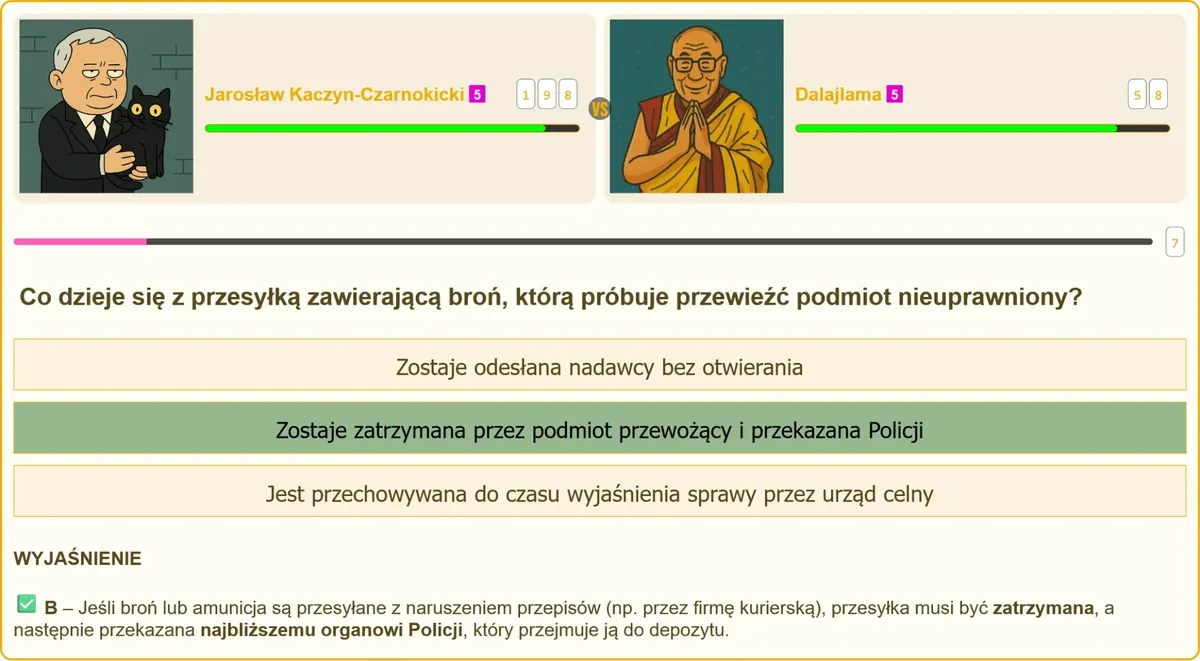 Zatrzymana przesyłka z bronią przekazana Policji