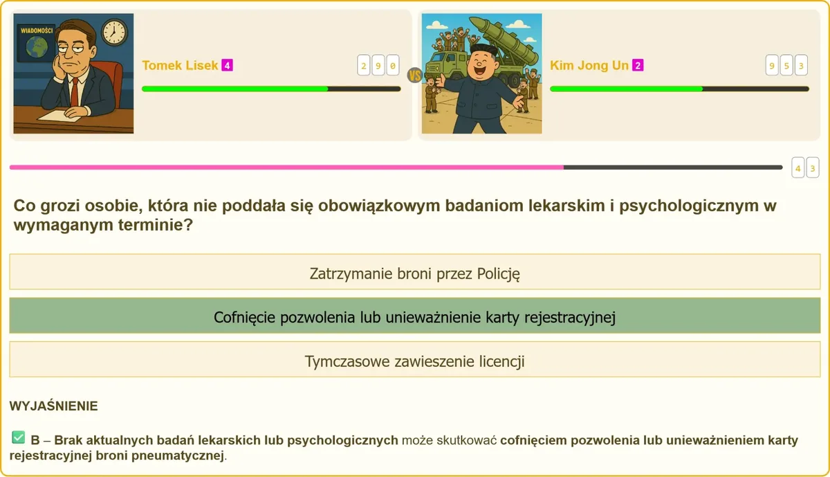 Konsekwencje braku badań lekarskich przy pozwoleniu na broń
