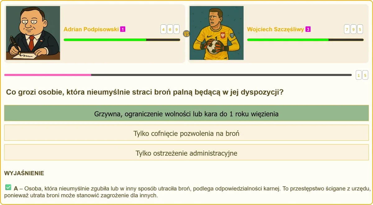 Odpowiedzialność karna za nieumyślną utratę broni palnej