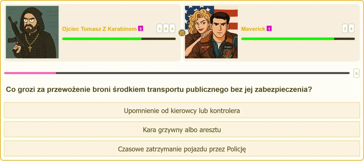 Zabezpieczenie broni podczas przewozu środkiem transportu publicznego