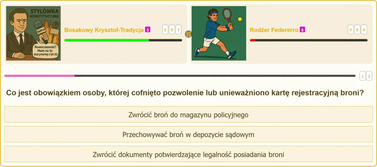 Dokumenty posiadacza broni do zwrotu po cofnięciu pozwolenia