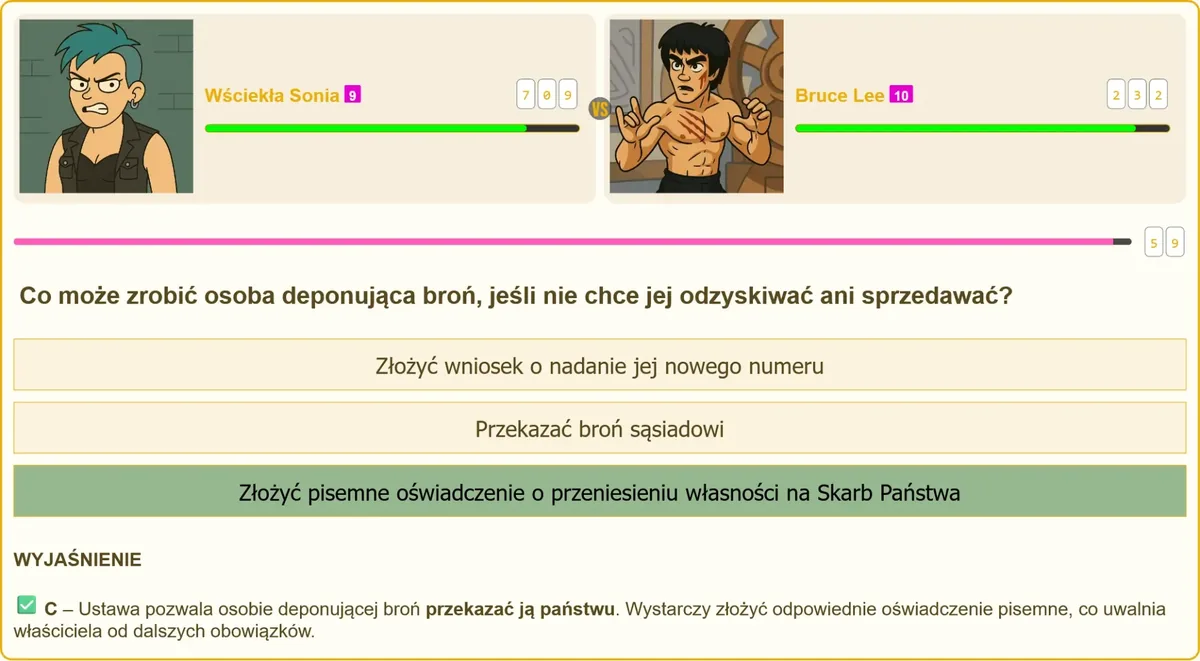 Broń zdeponowana w jednostce Policji do czasu decyzji właściciela