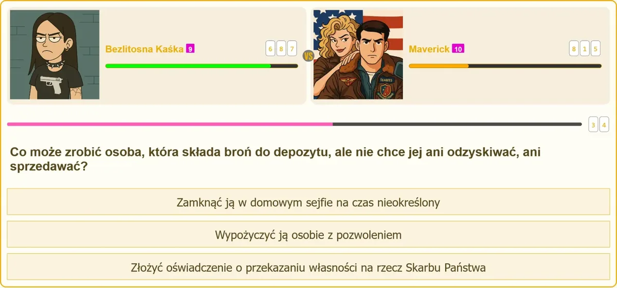 Broń palna przechowywana w depozycie jednostki Policji
