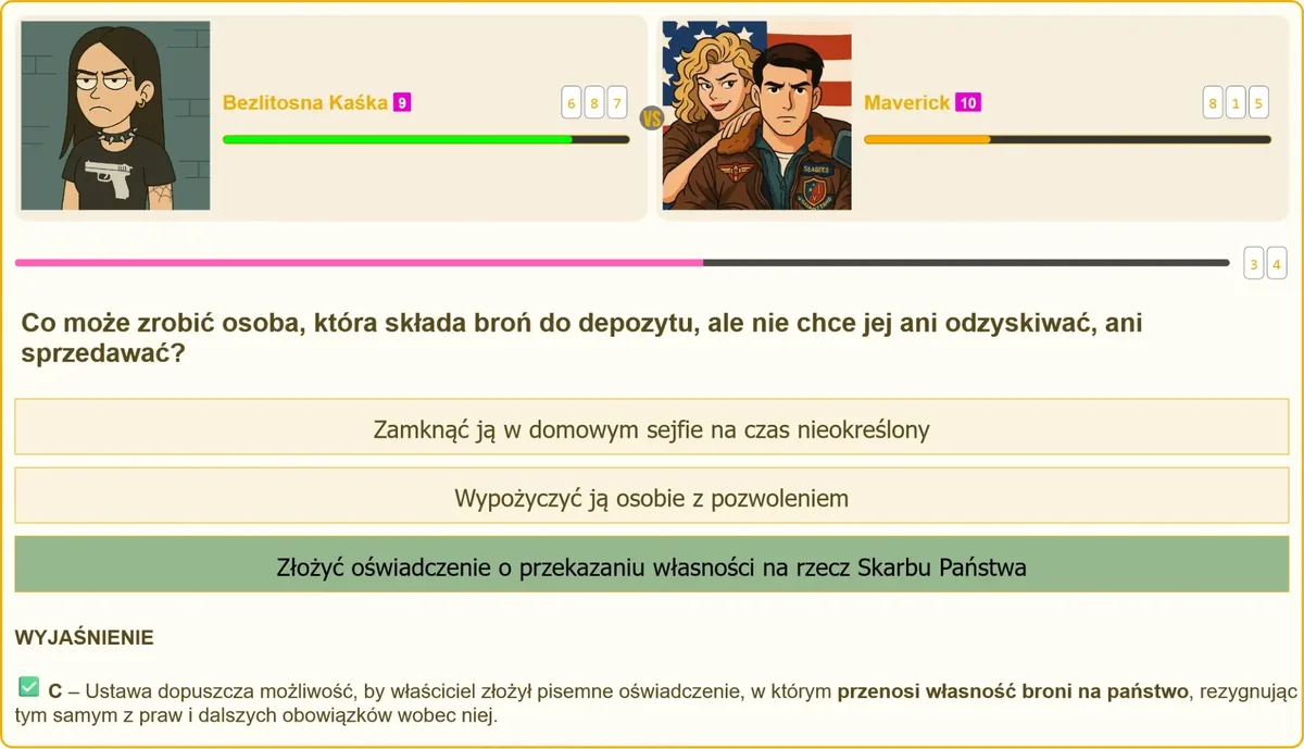 Broń przekazana do depozytu w jednostce Policji