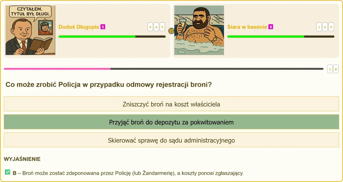 Egzamin na patent strzelecki – procedura odmowy rejestracji broni