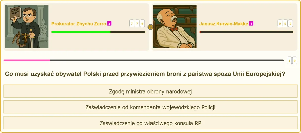 Zaświadczenie konsula RP wymagane przy przywozie broni spoza UE