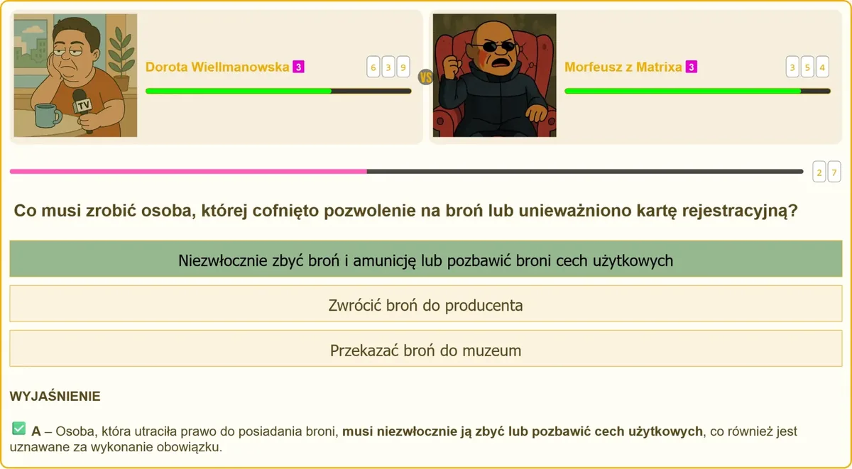 Obowiązki osoby, której cofnięto pozwolenie na broń