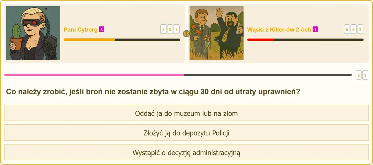 złożenie broni do depozytu Policji po utracie uprawnień