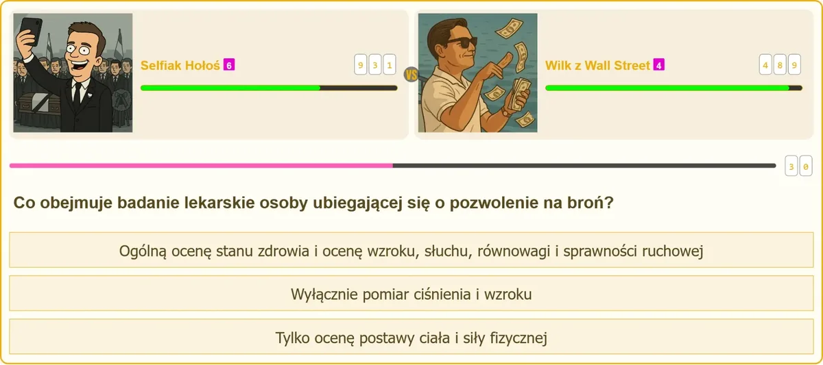 Zakres badania lekarskiego przy ubieganiu się o pozwolenie na broń