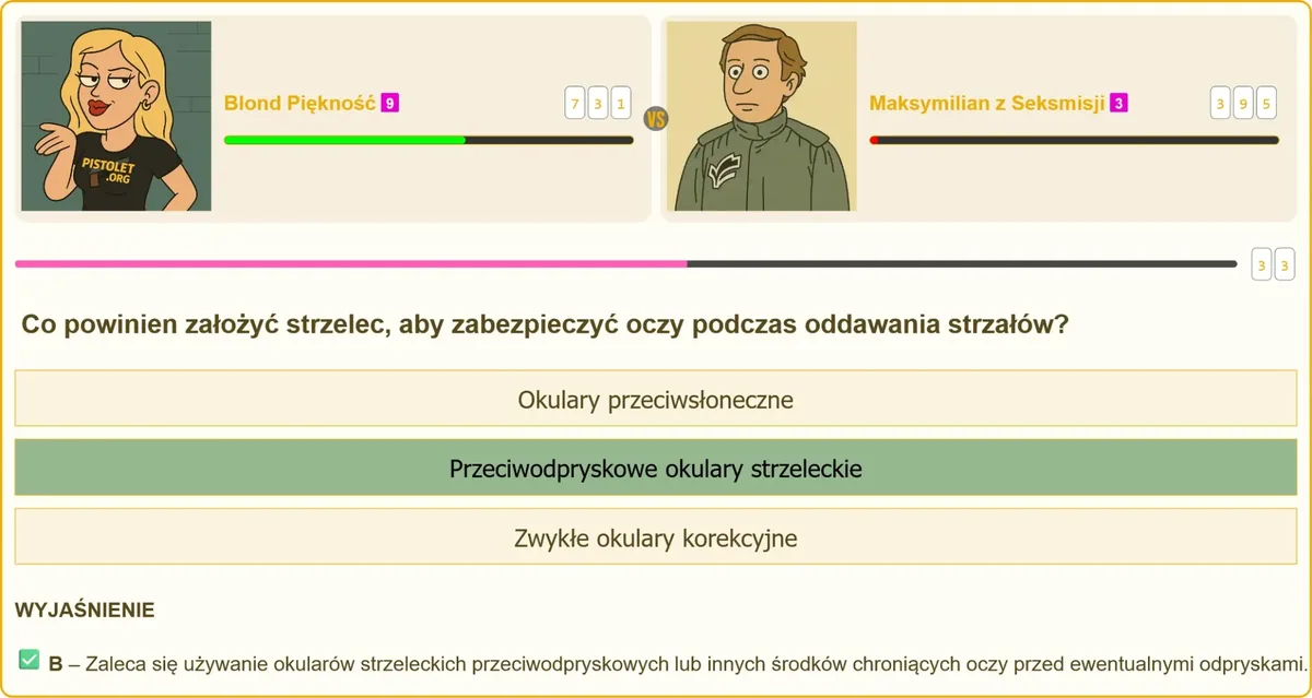 Porównanie okularów przeciwsłonecznych i przeciwodpryskowych stosowanych na strzelnicy