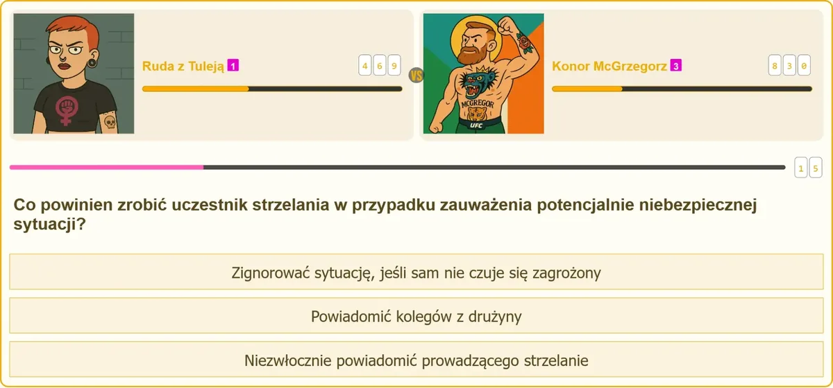 Niebezpieczna sytuacja na strzelnicy i reakcja uczestnika