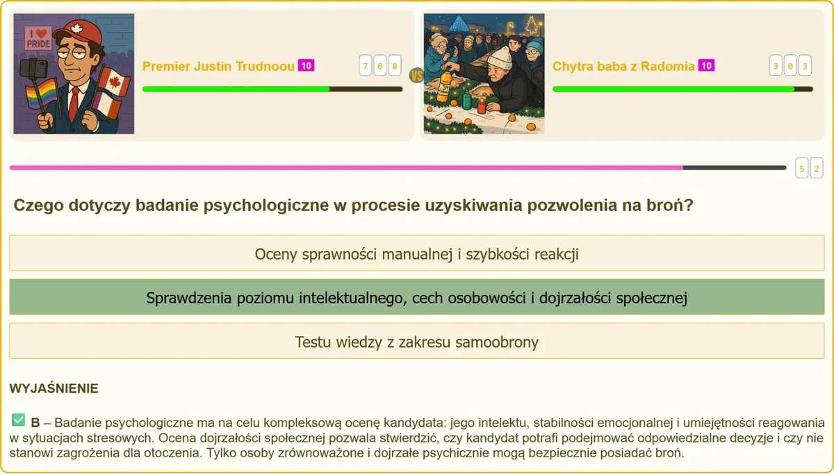 Badanie psychologiczne w procesie ubiegania się o pozwolenie na broń
