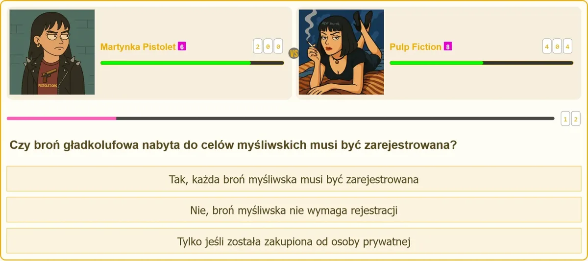 Strzelba myśliwska gładkolufowa wymagająca rejestracji