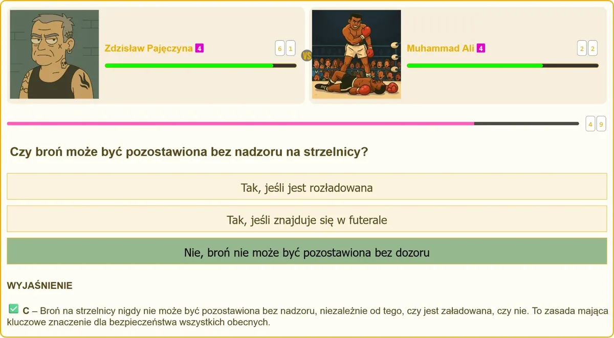 Zasady bezpieczeństwa na strzelnicy dotyczące nadzoru nad bronią