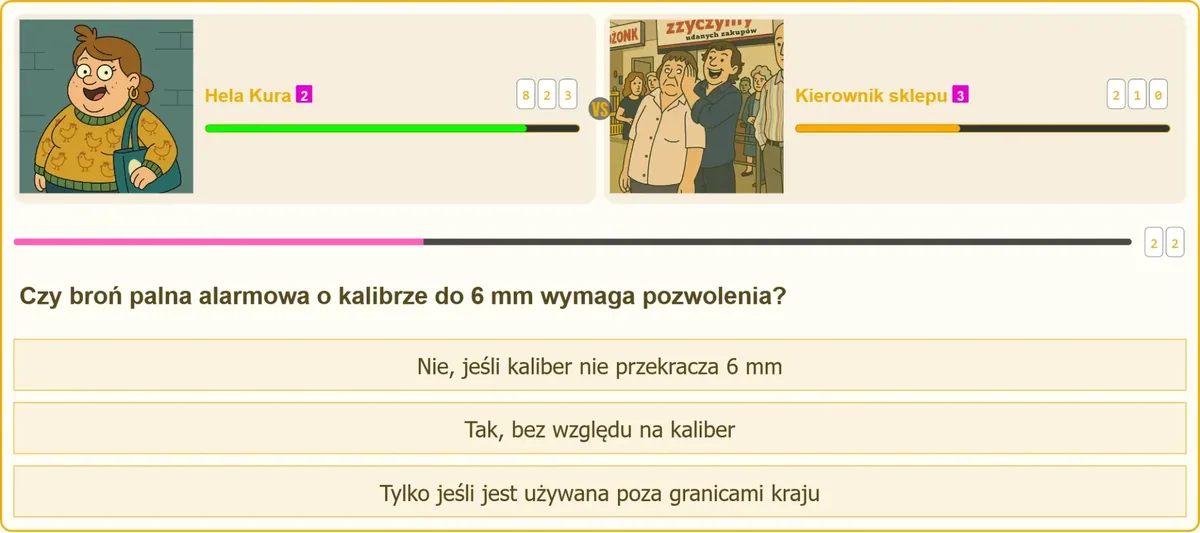 Broń alarmowa o kalibrze do 6 milimetrów