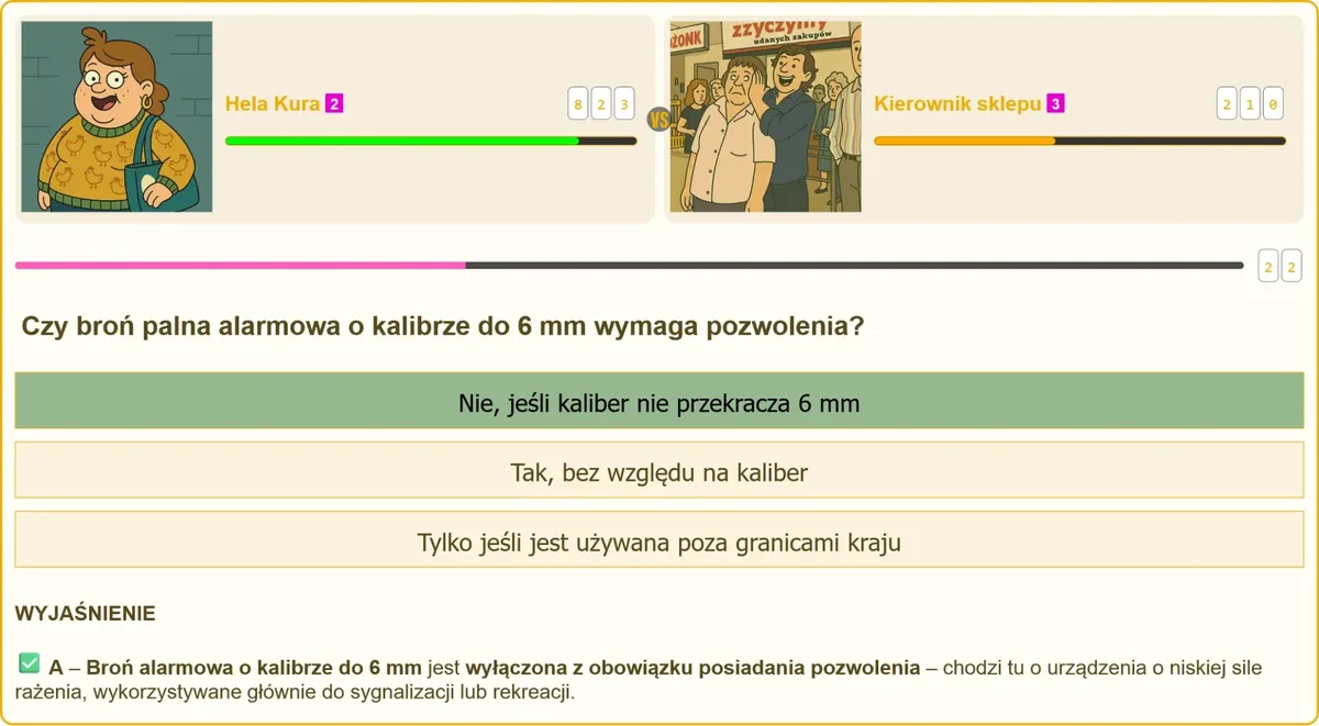 Broń alarmowa o kalibrze do 6 milimetrów