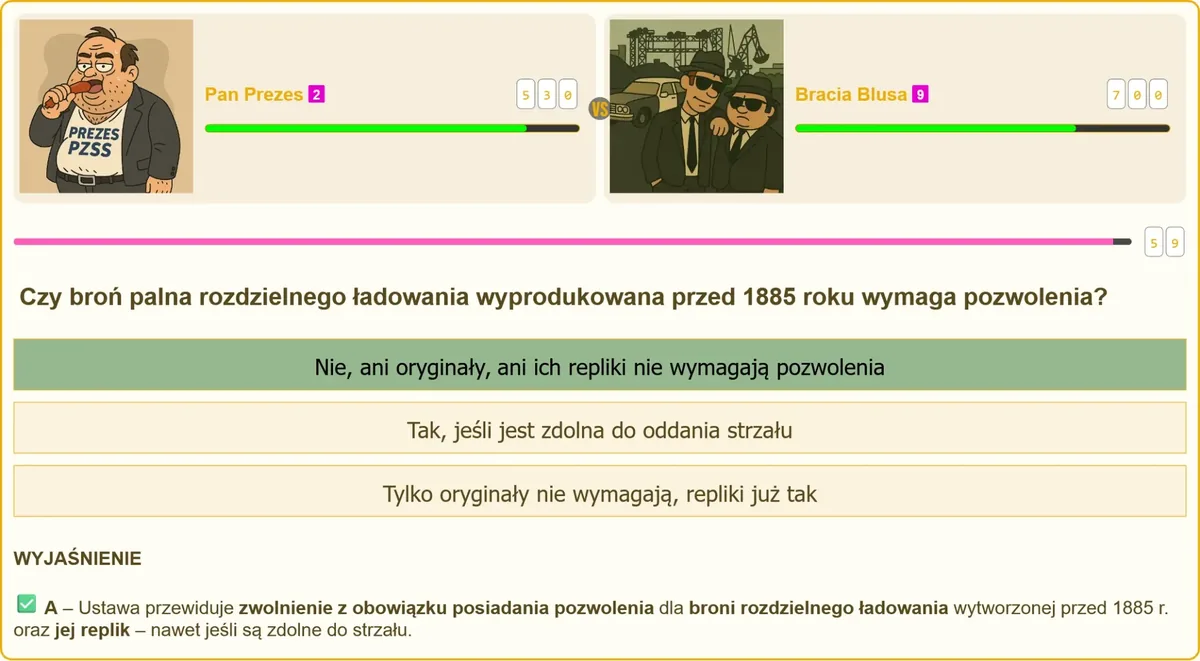 Broń rozdzielnego ładowania wyprodukowana przed 1885 rokiem