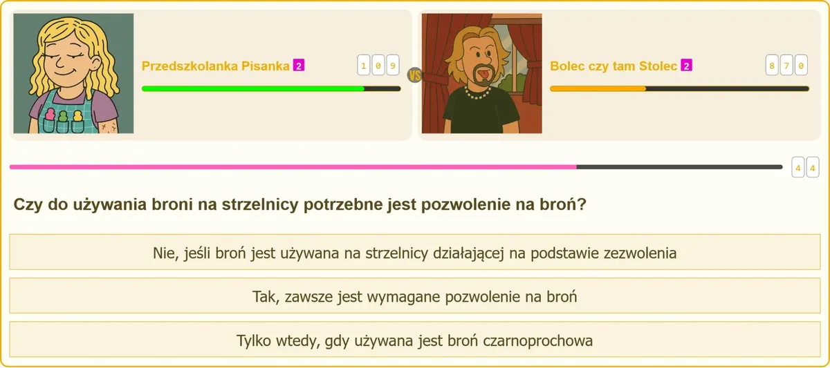 Trening strzelecki na strzelnicy działającej na podstawie zezwolenia
