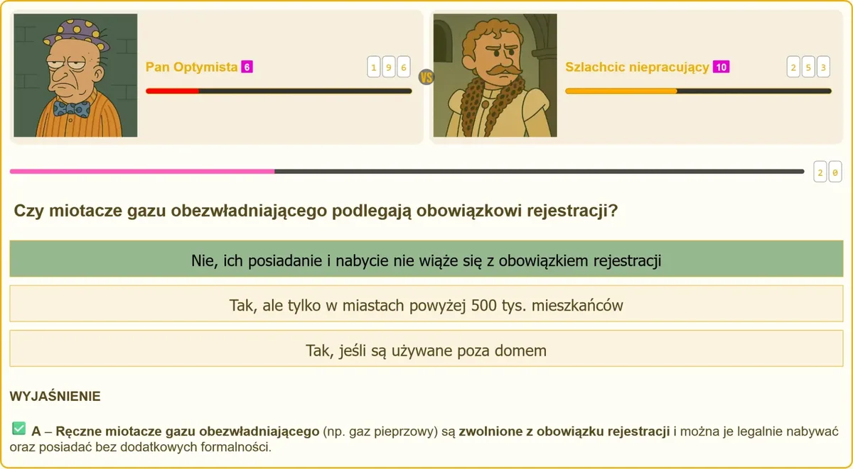 Ręczny miotacz gazu obezwładniającego bez obowiązku rejestracji