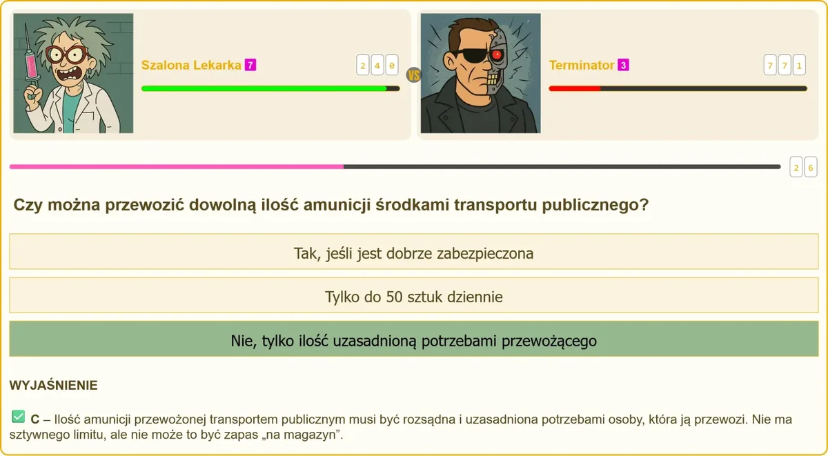 Przewóz amunicji środkami transportu publicznego a przepisy