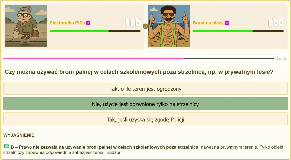 Strzelanie dozwolone wyłącznie na wyznaczonej strzelnicy