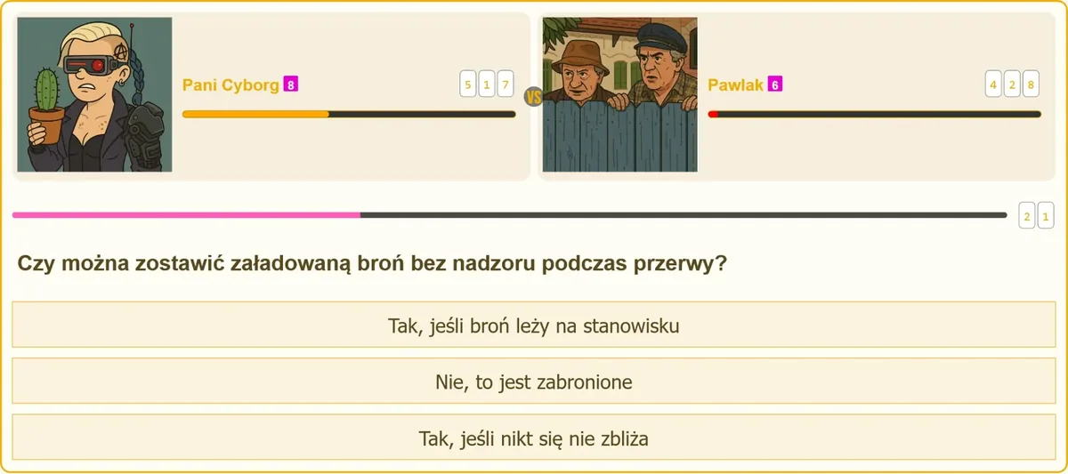 Załadowana broń pozostawiona bez nadzoru na stanowisku strzeleckim
