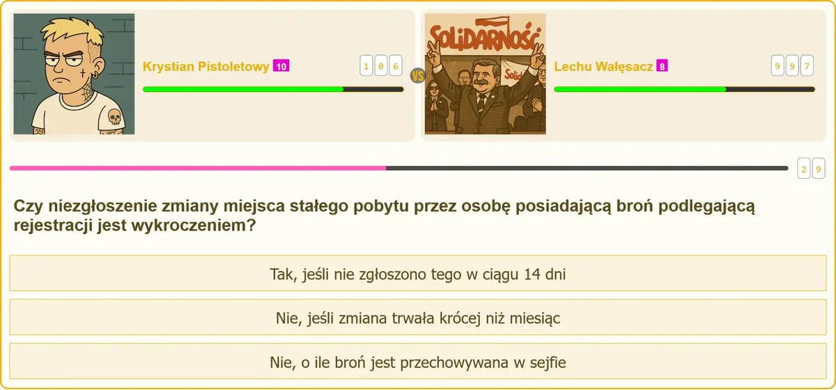Zgłoszenie zmiany miejsca stałego pobytu posiadacza broni