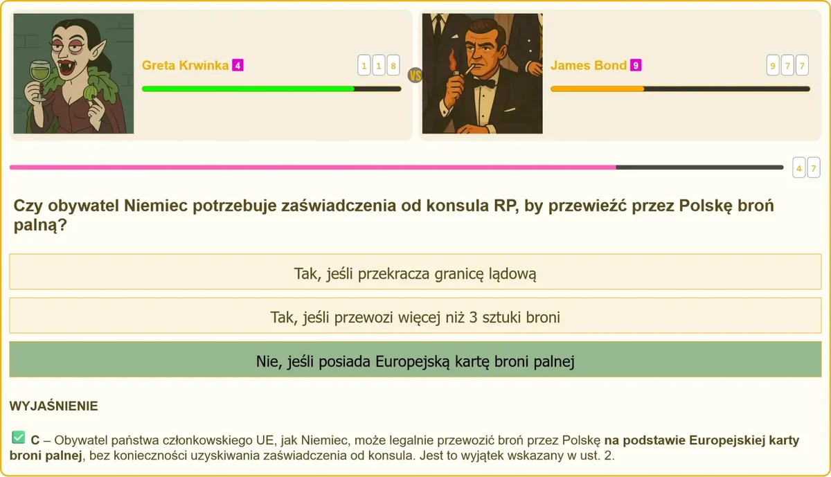 Europejska karta broni palnej przy przewozie broni przez granicę