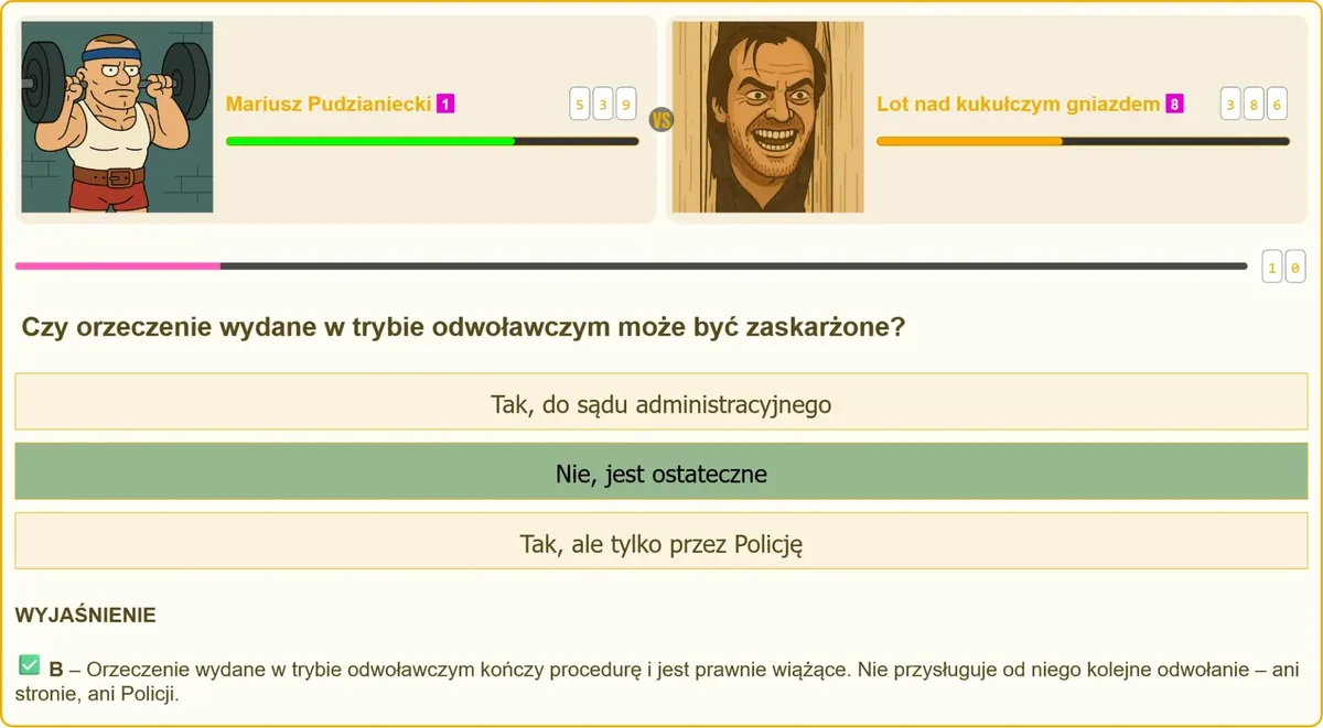Orzeczenie wydane w trybie odwoławczym w postępowaniu o pozwolenie na broń