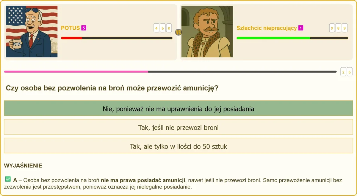 Przewóz amunicji bez pozwolenia na broń