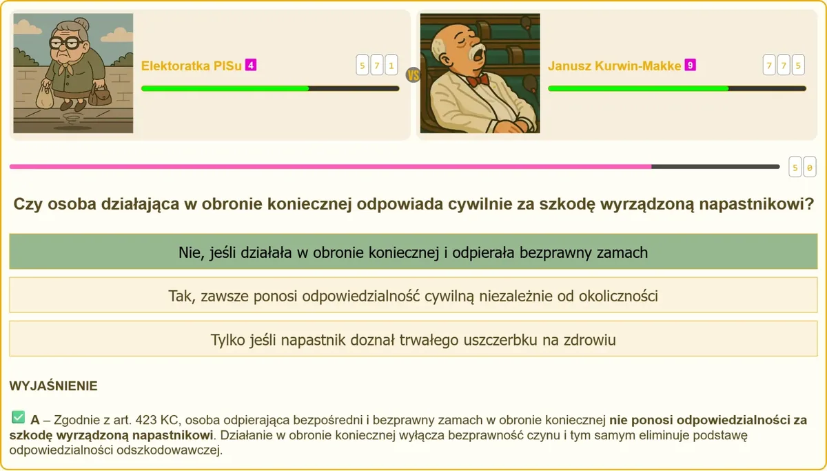 Przepisy dotyczące obrony koniecznej i odpowiedzialności cywilnej