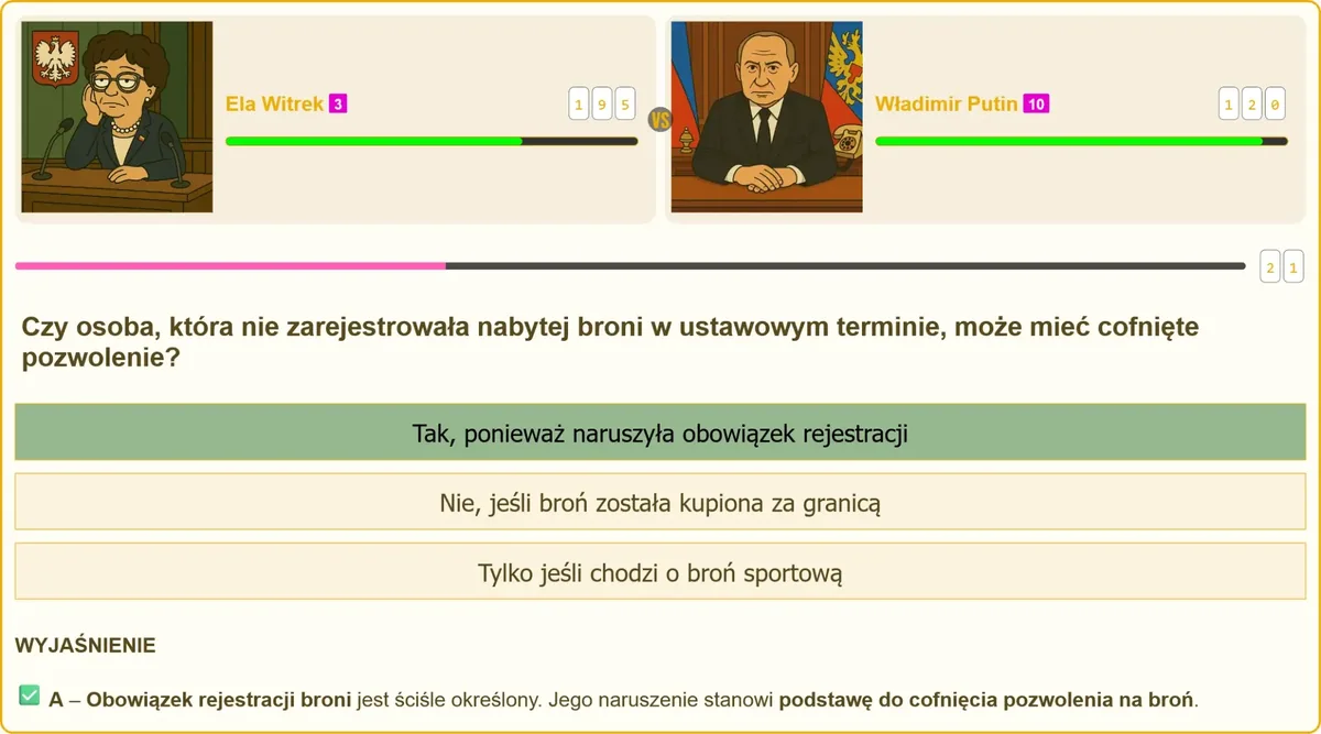 Rejestracja broni palnej w terminie 5 dni od nabycia