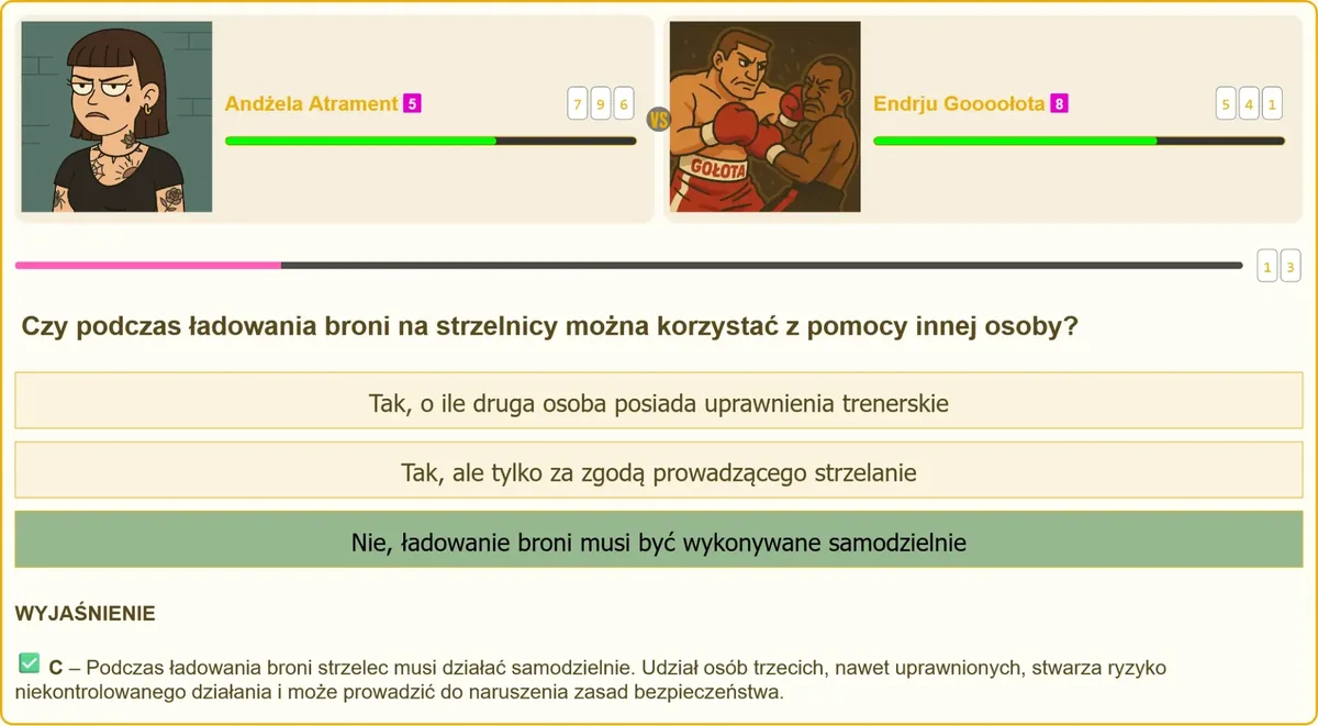 Samodzielne ładowanie broni na strzelnicy