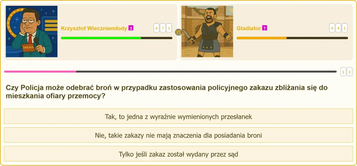 Odebranie broni po zastosowaniu policyjnego zakazu zbliżania się