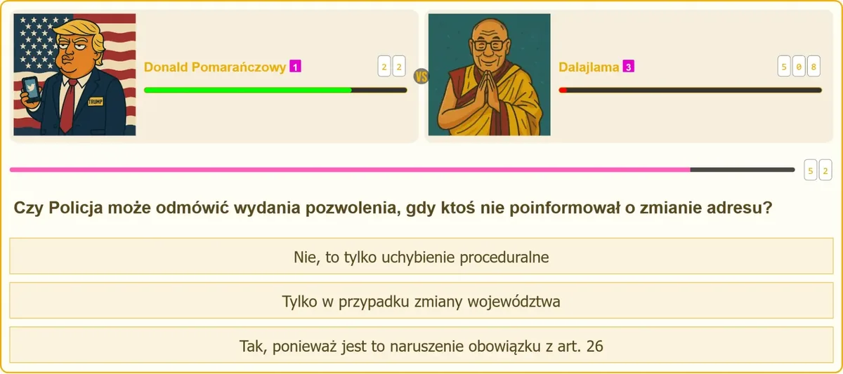 Wniosek o pozwolenie na broń z aktualnym adresem zamieszkania