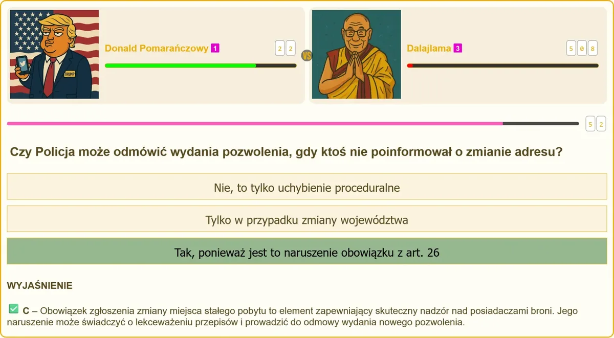 Zgłoszenie zmiany adresu a wniosek o pozwolenie na broń