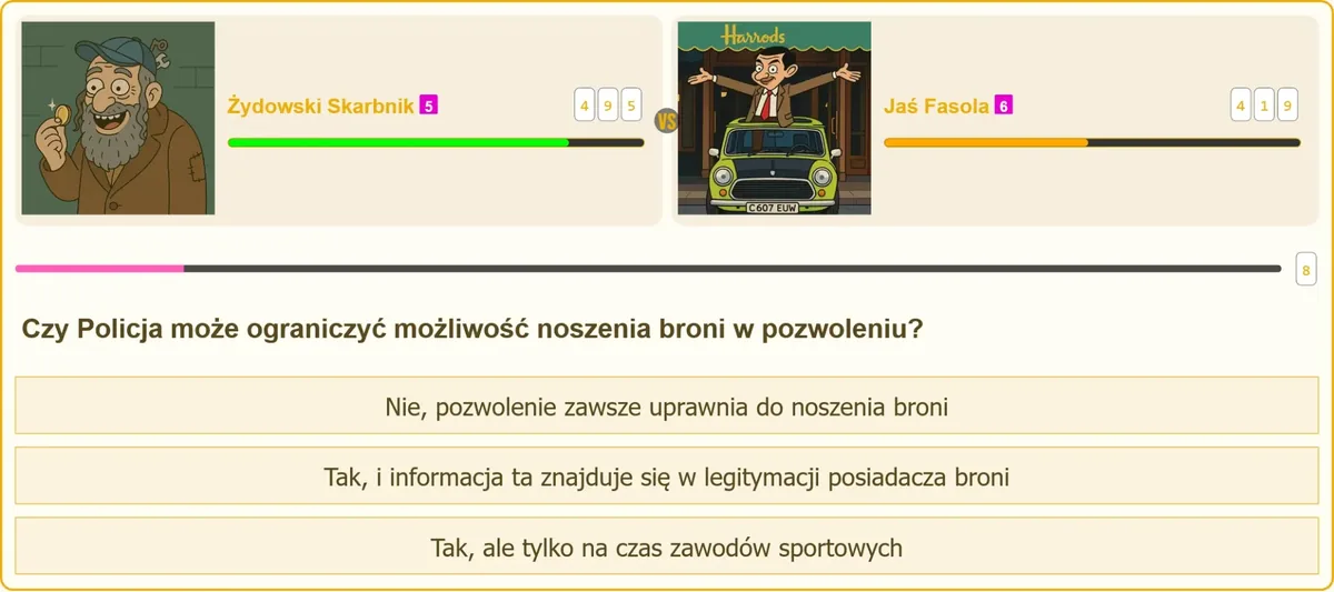 Legitymacja posiadacza broni z adnotacją o ograniczeniu noszenia