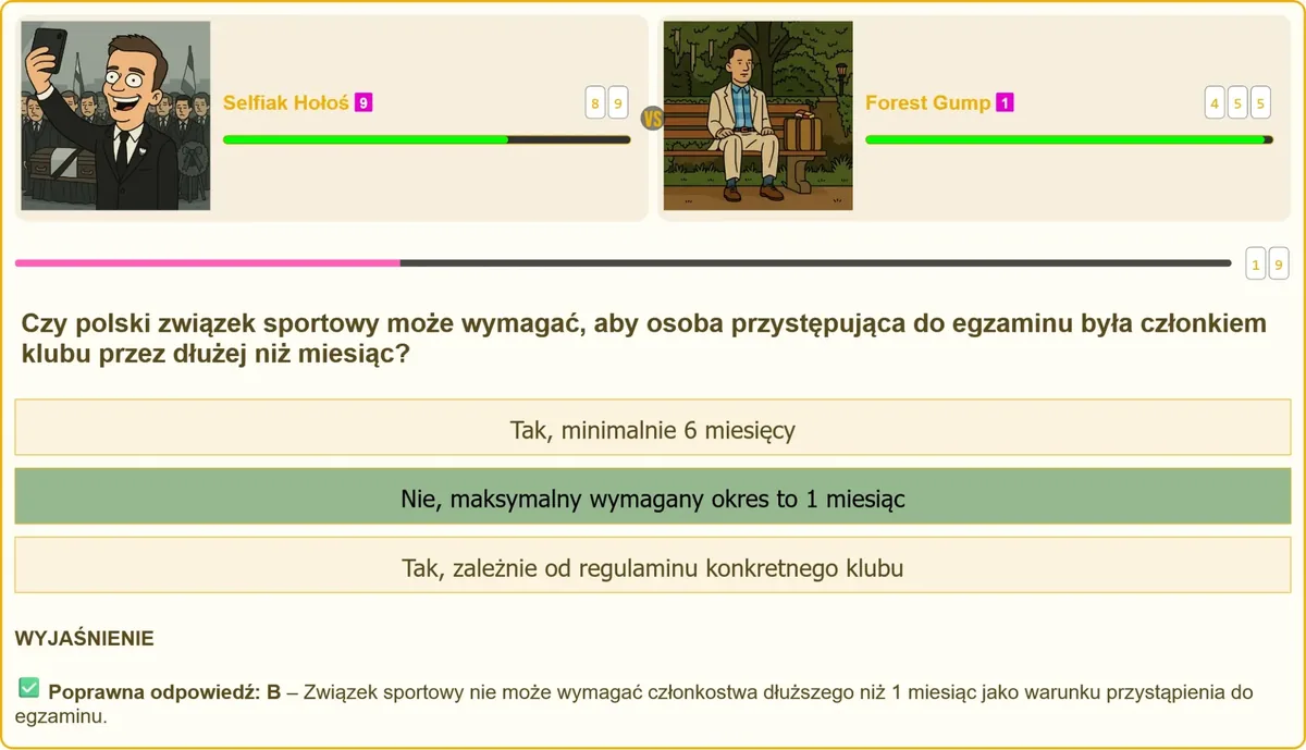 Wymagania członkostwa w klubie przed egzaminem na patent strzelecki