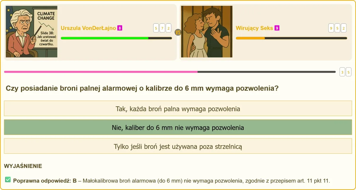 Broń alarmowa o kalibrze do 6 mm zwolniona z pozwolenia