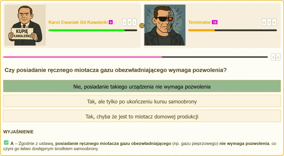 Ręczny miotacz gazu obezwładniającego jako środek samoobrony