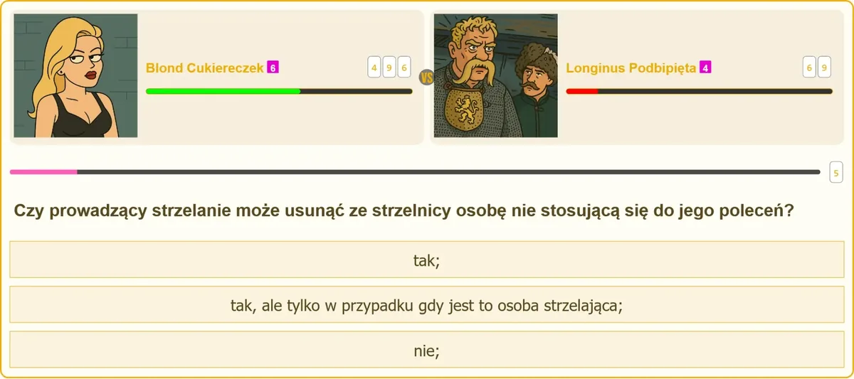 Prowadzący strzelanie kontroluje przebieg zawodów na strzelnicy