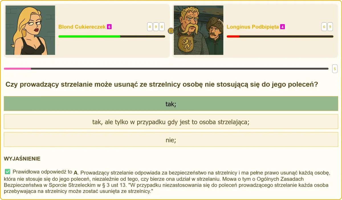 Prowadzący strzelanie wydający polecenia na strzelnicy