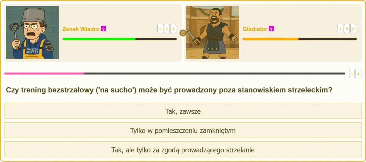 Trening bezstrzałowy na sucho na strzelnicy