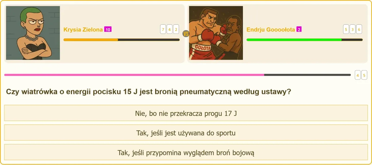 Klasyfikacja wiatrówki jako broni pneumatycznej według energii pocisku