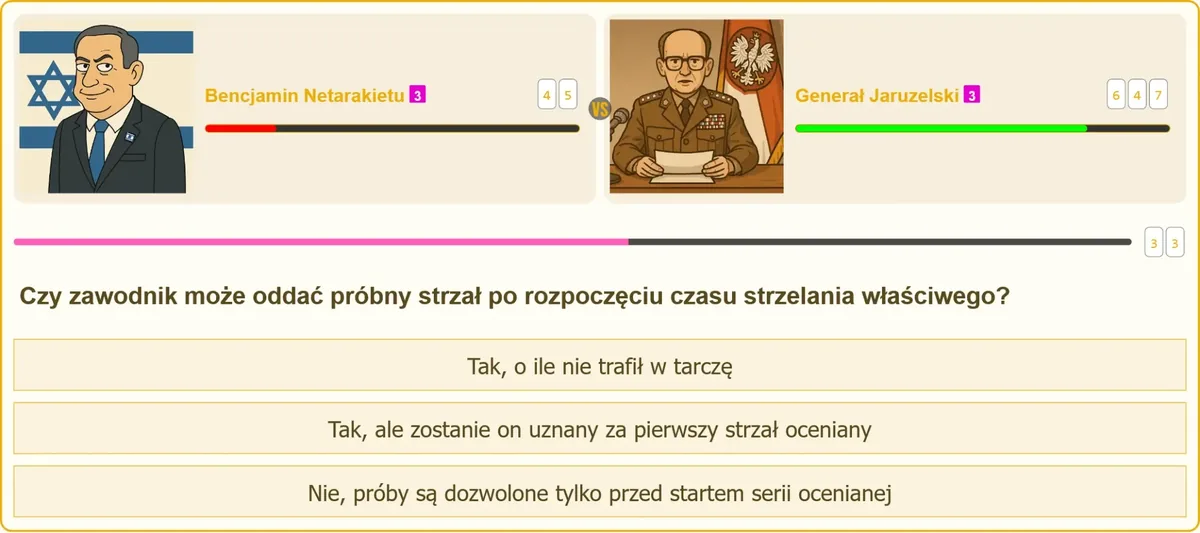 Tarcza strzelecka z widocznymi śladami po strzałach ocenianych