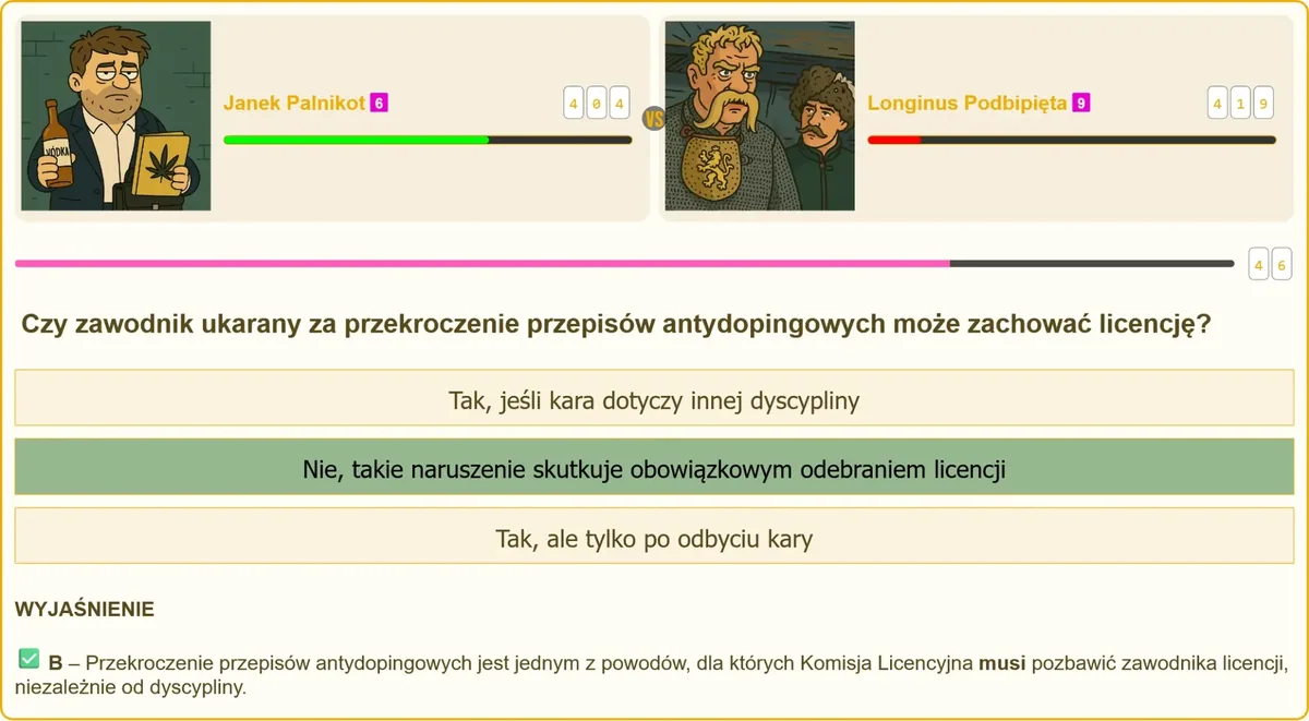 Zasady odbierania licencji strzeleckiej za naruszenie przepisów antydopingowych
